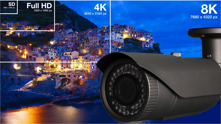 Phân biệt độ phân giải 4K và 8K trong camera an ninh