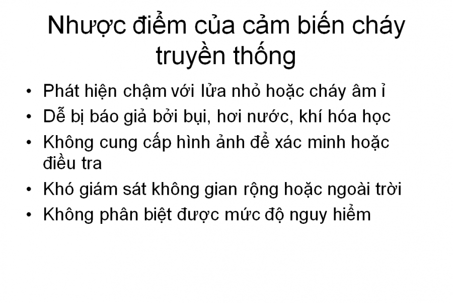 GIẢI PHÁP PHÁT HIỆN CHÁY CHO KHO QUÂN SỰ