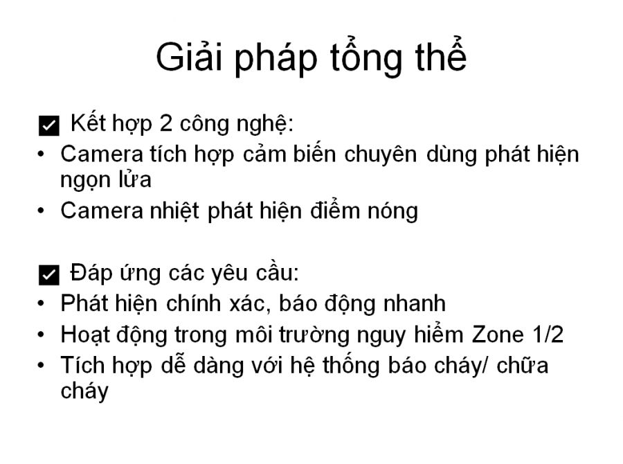 GIẢI PHÁP PHÁT HIỆN CHÁY CHO KHO QUÂN SỰ